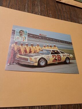 Vintage Gordon Johncock #28 NASCAR Postcard STP Haas Chevy Talladega 5x7